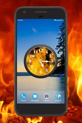 Fire Clock Live Wallpaper android App screenshot 1