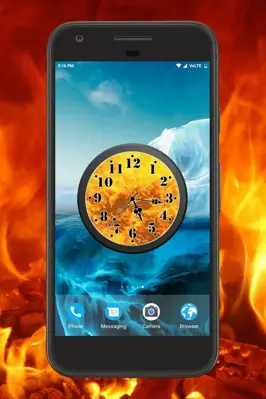 Fire Clock Live Wallpaper android App screenshot 2