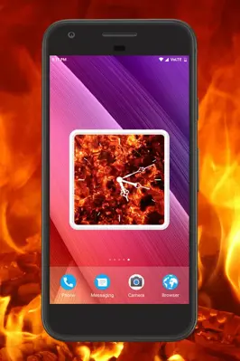 Fire Clock Live Wallpaper android App screenshot 3