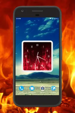 Fire Clock Live Wallpaper android App screenshot 4